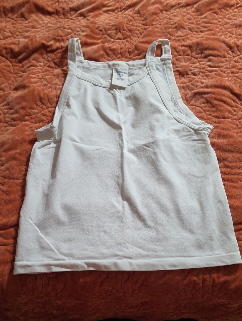 No Boundaries White Ribbed Tank Top